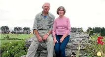  ??  ?? Ron and Juliet Jones establishe­d a split flock of fine-woolled merinos and naturally fertile romneys which are run side by side on the rocky lunar landscapes of Matarae Station.