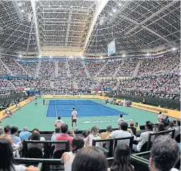  ?? Télam ?? Parque Roca, ayer; tiene capacidad para 14.500 personas