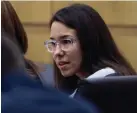  ?? TOM TINGLE/AP ?? Jodi Arias looks at her defense attorney during a hearing in Maricopa County Superior Court in Phoenix in 2014.