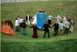  ??  ?? ABOVE: Twelve Tribes members perform a wedding dance representi­ng the battle of Armageddon. BELOW: Annie Borjesson, whose 2005 death is “classified as secret”.