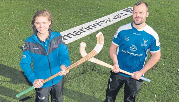  ??  ?? BRING ON THE IRISH: Kirsty Deans and Evan Menzies get ready to face opposition from the Emerald Isle in Inverness on Saturday