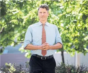  ?? ANDREW FRANCIS WALLACE TORONTO STAR ?? Vancouver Mayor Gregor Robertson, during a stop in Toronto Wednesday, had strong words for Ontario, calling a funding freeze on any harm-reduction services a "huge step backwards."