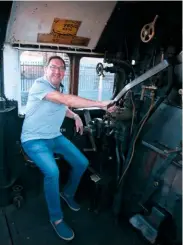  ?? ToBY JENNINGS/SR ?? Tommy Jones, the last engineman to work on No. 45110 in BR service, returns to the footplate of the ‘5MT’ after 50 years.