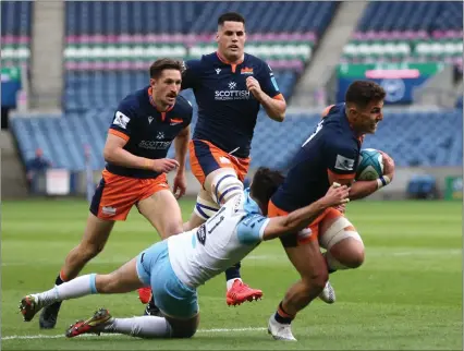  ?? ?? Edinburgh held off Glasgow Warriors at the weekend to seal Champions Cup rugby next term