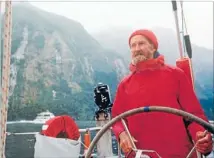  ??  ?? Man of the sea: Donald Mackay mans the wheel while cruising in Fiordland. He died at Greville Harbour and his life has been celebrated during a service at Mapua.