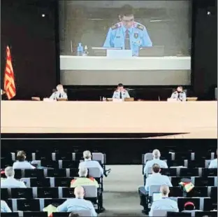  ?? CME / ACN ?? Intervenci­ó del cap dels Mossos, el major Josep Lluís Trapero, ahir