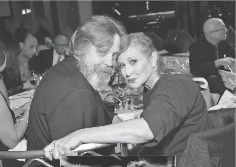  ?? ARAYA DIAZ ?? Mark Hamill and Carrie Fisher attend a benefit gala in September 2014 in Beverly Hills.