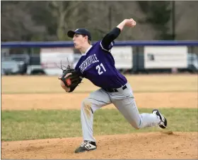  ?? OWEN MCCUE - MEDIANEWS GROUP FILE ?? Phoenixvil­le’s Will Trianosky throws a pitch during a game in 2019.