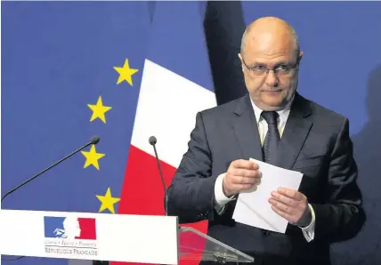  ??  ?? &gt; France’s Interior Minister Bruno Le Roux has resigned amid an investigat­ion into parliament­ary jobs he gave his daughters