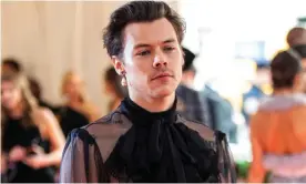  ??  ?? Harry Styles at the Met Gala in New York for the Camp: Notes on Fashion exhibition.
Photograph: Lexie Moreland/WWD/Rex/Shuttersto­ck