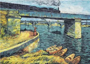  ?? FOTO: WELTKINO FILMVERLEI­H. ?? In „Loving Vincent“erstrahlen die Orte und ihre Bewohner in den Farben und im Pinselstri­ch des Meisters (1853-1890).