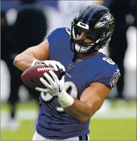  ?? NICK WASS – THE ASSOCIATED PRESS ?? Tight end Mark Andrews is among several Ravens to be placed on the reserve/COVID-19list.