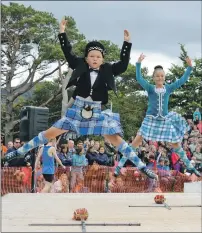  ??  ?? Action from the junior Highland Dancing.