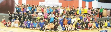  ??  ?? MORE than 500 boys and girls turned up at the Sports Board Badminton Youth Tournament held at the Kota Kinabalu Sports Complex yesterday. The tournament was aimed at promoting the sport to youngsters and to unearth any potential talents among children....