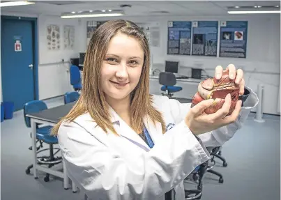  ?? Picture: Dominic Younger. ?? Claire Cunningham of Dundee University’s Centre for Anatomy and Human Identifica­tion will perform a live heart dissection for an audience – on Valentine’s Day.
