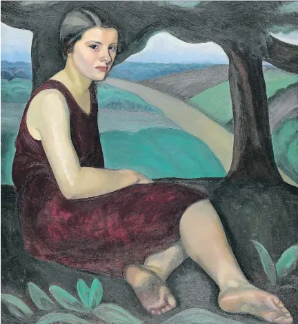  ?? NATIONAL GALLERY OF CANADA ?? In Girl on a Hill, a canvas created in 1928, Prudence Heward shows her mastery of the portrait, depicting the contempora­ry woman as athletic and utterly confident.