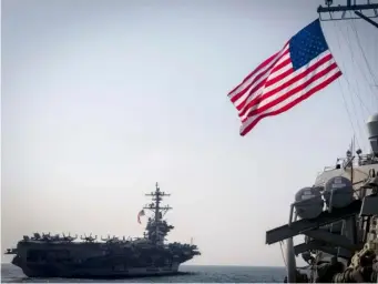  ??  ?? The strike force, led by the USS Carl Vinson, is heading for the Korean peninsular (AFP)