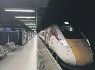  ??  ?? Virgin’s state-of- the-art Azuma train.