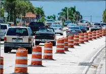  ??  ?? The only part of U.S. 1 from Port Salerno south to North Palm Beach that had six lanes was the 1.4 mile stretch through Tequesta. Road work will include resurfacin­g, widening of turn lanes and sidewalks, the addition of buffered bike lanes and improved...