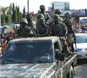  ?? DR ?? Militares das Forças Especiais estão a patrulhar as principais artérias da capital do país