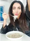  ??  ?? Lebanese-Australian model Jessica Kahawaty has been brushing up on her kitchen skills during self-isolation.