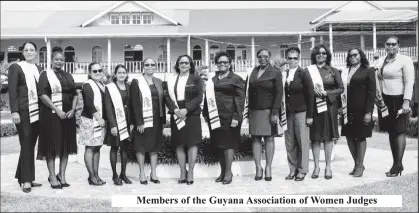  ?? ?? Members of the Guyana Associatio­n of Women Judges