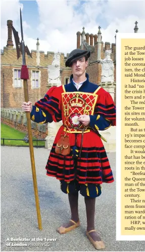  ?? Photo: VCG ?? A Beefeater at the Tower of London