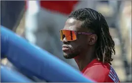  ?? THE ASSOCIATED PRESS FILE ?? Phillies’ Odubel Herrera watches before his game with the Blue Jays at TD Ballpark in Dunedin, Florida, March 2.