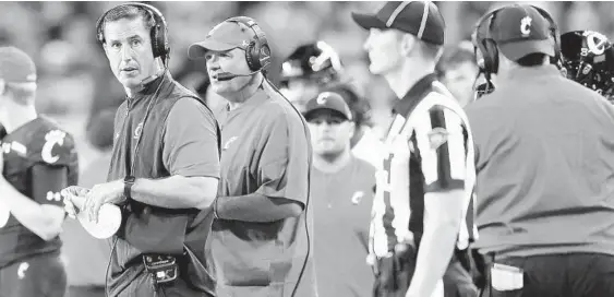  ?? KAREEM ELGAZZAR/AP ?? Former Ohio State assistant Luke Fickell brings his Cincinnati team to Columbus with hopes of a program-defining win.