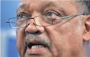  ?? M. SPENCER GREEN/AP ?? Civil rights leader Jesse Jackson says he has been diagnosed with Parkinson’s disease.