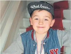  ??  ?? Ciaran Williamson, eight, died after a gravestone fell on him at Craigton Cemetery in Glasgow in 2015.