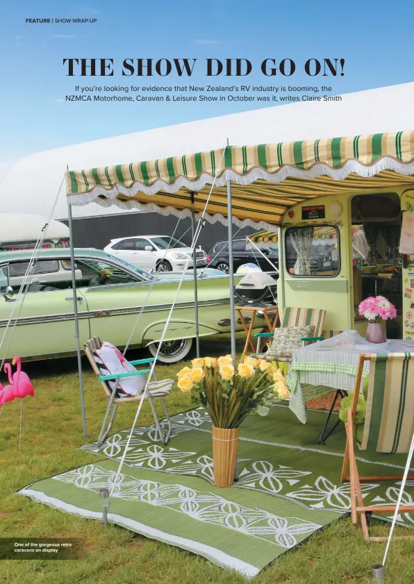  ??  ?? One of the gorgeous retro caravans on display