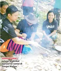  ??  ?? SEBAHAGIAN pelajar praktikal menyertai santai di Sungai Maliau.