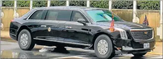  ??  ?? LA BESTIA. Trump vendrá con el nuevo Cadillac que lo custodia en sus recorridas.