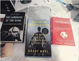  ??  ?? Many books have been written about the history of soccer - and its future.