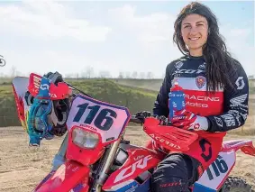  ?? (Instagram) ?? Motocross Francesca Nocera, 28 anni, cinque volte campioness­a italiana