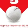  ?? ?? The top-five finishers at the AT&T Pebble Beach Pro-am all used Titleist golf balls, drivers, fairway woods, irons and wedges.