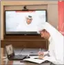  ??  ?? Vodafone Qatar’s Chief Human Resources Officer Khames Mohammed Al Naimi and EAA’s Director of Procuremen­t and Operations Mohammed Saad Al Kubaisi signed the agreement at a virtual ceremony.