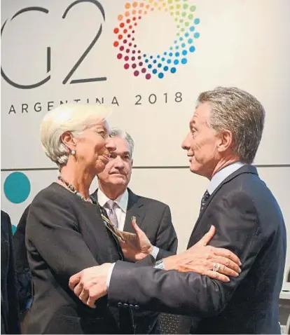  ?? (PRENSA G-20) ?? Despedida. Macri despidió a la directora del FMI, Christine Lagarde, al cierre de la cumbre del G-20.