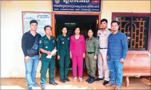  ?? SUPPLIED ?? A Kratie woman (centre) has been arrested for traffickin­g her three daughters to work as prostitute­s in China.