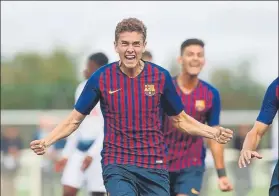  ?? FOTO: FCB ?? Rojas, goleador El central, con un gran testarazo, inauguró el marcador