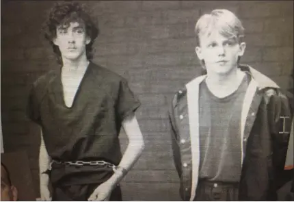  ?? OAKLAND PRESS FILE PHOTO ?? Joseph Passeno, left, was 17and Bruce Michaels was 16when they kidnapped and killed Glenn and Wanda Tarr in 1989.