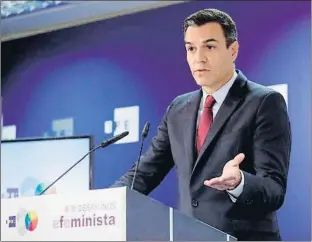  ?? CHEMA MOYA / EFE ?? Pedro Sánchez, presidente en funciones, en unas jornadas ayer en Madrid