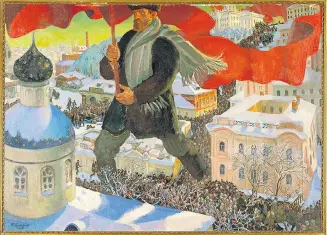  ?? Foto: Picturedes­k ?? Der russische Maler und Grafiker Boris Kustodijew (1878–1927) widmete sich in seiner Arbeit den Ereignisse­n von 1917. Seine Bilder dienten vielfach als Vorlagen für Plakate, Kalender und Buchcovers.