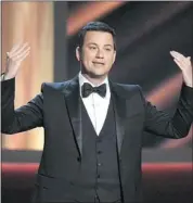  ??  ?? Jimmy Kimmel cancelled his talk show Monday, which was scheduled to air all week from Brooklyn.