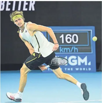  ?? FOTO: DAVE HUNT/IMAGO IMAGES ?? Alexander Zverev zeigte einige sehenswert­e Schläge gegen Novak Djokovic.