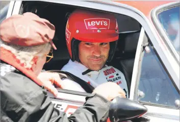  ??  ?? Behind the wheel: Matt Le Nevez as motor racing legend Peter Brock; below,Brendan Cowell plays his co-driver Allan Moffat.