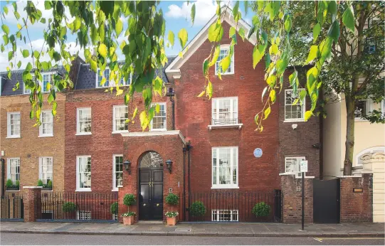  ??  ?? Fig 1: The spirit of ‘old Kensington’: the ‘very special’ former home of Sir Winston Churchill at 28, Hyde Park Gate, SW7. £23m