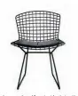  ??  ?? Powder-coated-steel Bertoia side chair with vinyl seat pad, Knoll (price upon request, dwr.com)