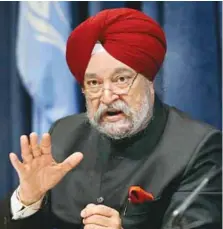  ??  ?? Shri Hardeep Puri, Union Urban Developmen­t Minister